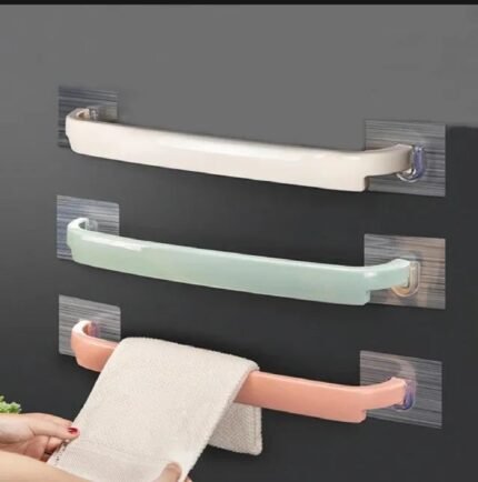 Plastic Self Adhesive Bathroom Towel Slipper Rack