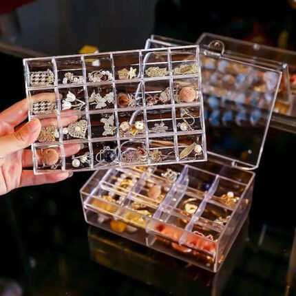 3-Layer Rectangle Transparent Jewellery Organizer